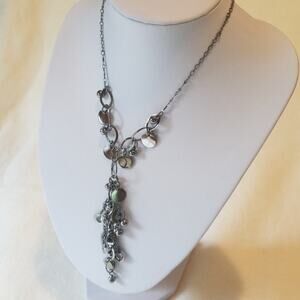 Candie's Y Necklace, graphite toned